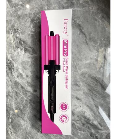 FARERY 3 Barrel Hair Waver | Mini Curling Iron for Short Hair | Beach Waves Hair Crimper | 3 Temperature Adjustable | 1/2 Inch | Dual Voltage | Travel Size - Buy Online on GoSupps.com