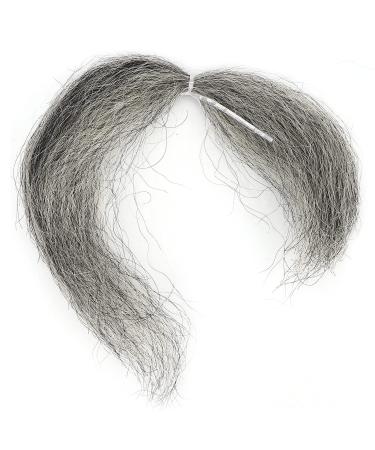8g Reusable Fake Face Beard Mustache Simulation Film Makeup Special Effect False Beard Halloween Christmas Fancy Costume Fake Mustache Set for Costume Halloween Party Supplies(Gray)