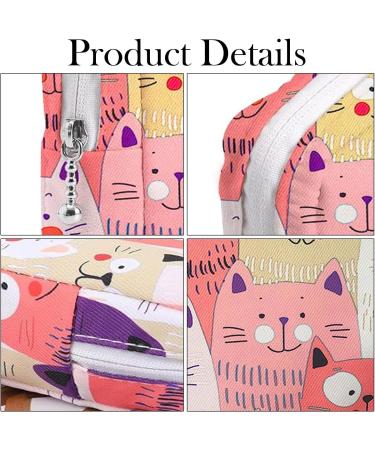 FSNUOP Sanitary Pad Storage Bag Period Bag for School Mini Sanitary Towel Storage Bag Cute Pattern Portable Zipper Suitable for Ladies Girls Students Etc(Pink Kitten) - Buy Online on GoSupps.com
