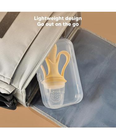 Baby Fruit Feeder Schnuller - Soft Rubber Pain Relief & Safe for Newborns - Yellow | Shop Internationally - Buy Online on GoSupps.com