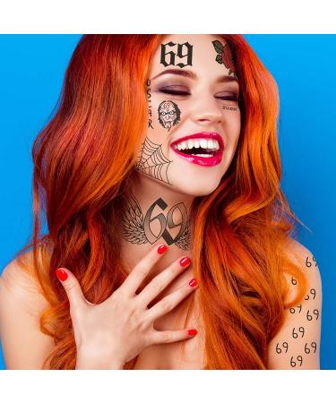 2020 Rapper Inspired Temporary Tattoos - 69 Realistic Face, Chest, Body & Arm Tattoos - Halloween Costume - Skin Safe - MADE IN USA - Buy Online on GoSupps.com