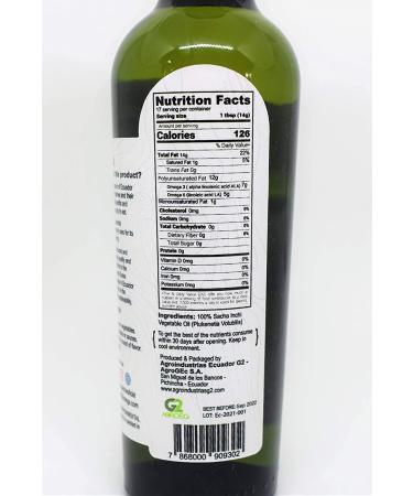 Suma Sach'a Extra-virgin Sacha Inchi Oil 8.45 fl oz - Cold-pressed Superfood Oil - Buy Online on GoSupps.com