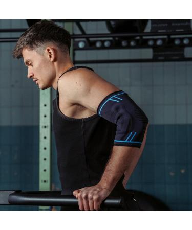 Agile Now Elbow Bandage | Upgraded Non-Slip Tennis Arm Support with Gel Pads | Protects Joints for All Sports (M Blue) - Buy Online on GoSupps.com
