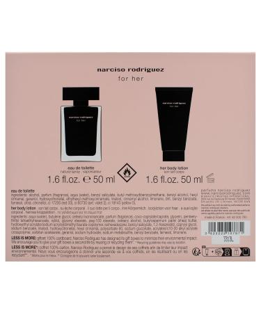 Narciso Rodriguez for Women - 2 Pc Gift Set 1.6oz EDT Spray 1.6oz Body Lotion - Buy Online on GoSupps.com