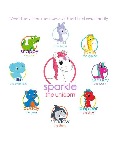 Brusheez Electronic Toothbrush Replacement Brush Heads 2 Pack - Sparkle The Unicorn - Buy Online on GoSupps.com