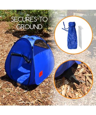 MyDeal Pop Up Pet House in a Bag - Portable Play Pen with 3 Net Windows and Zipper Door for Dogs, Cats, Rabbits - Shelter and Safety on the Go - Buy Online on GoSupps.com