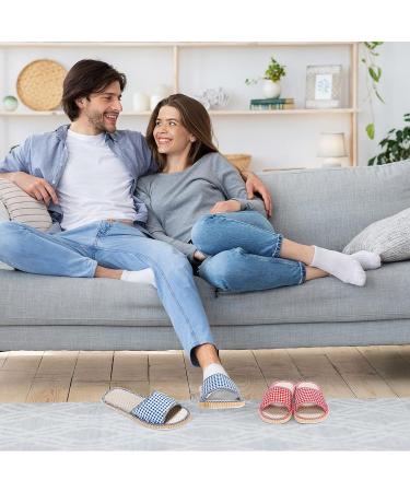 Ramede Disposable House Slippers - 15 Pairs for Guests - Breathable Open Toe Indoor Spa Slipper - Hotel & Travel - 6 Large & 9 Medium Sizes - Buy Online on GoSupps.com
