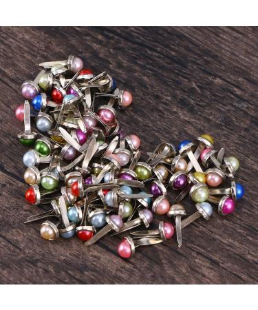 Amosfun 50pcs Mini Pearl Brads for Scrapbooking - Assorted Colors 6x13mm - Buy Online on GoSupps.com