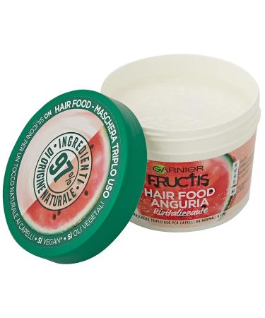 Garnier Fructis Hair Food Anguria - Maschera 3-in-1 per Capelli Fini | 97% Ingredienti Naturali Senza Siliconi | Trattamento Balsamo & Maschera Senza Risciacquo - Spedizione Internazionale - Buy Online on GoSupps.com