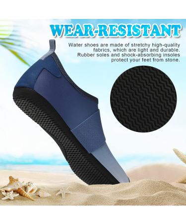 VIFUUR Water Shoes - Barefoot Aqua Socks for Yoga, Beach, Swim - Fogblue - Size 7.5-8.5 Women/6-7 Men - Buy Online on GoSupps.com