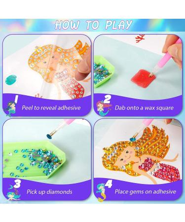 Zonon Gem Diamond Painting Kit for Kids - 26 Piece DIY Sticker Painting Set for Magical and Cute Art and Crafts - Buy Online on GoSupps.com