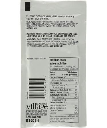 Gourmet du Village Hot Chocolate No Sugar Added Double Truffle 15 Grams - Buy Online on GoSupps.com