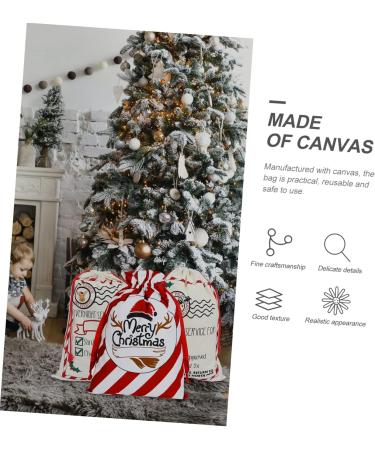 Healvian 3 Pcs Christmas Bag Burlap Bags Burlap Xmas Bags Storage Bags Wrapping Paper Large - Buy Online on GoSupps.com