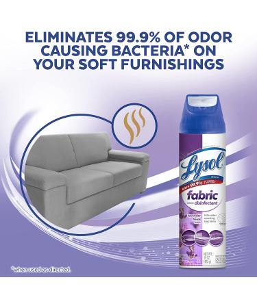 Lysol Fabric Disinfectant Spray - Lavender Fields 15 Fl. Oz (Pack of 3) - Sanitizing & Antibacterial Soft Furnishings Deodorizer - Buy Online on GoSupps.com