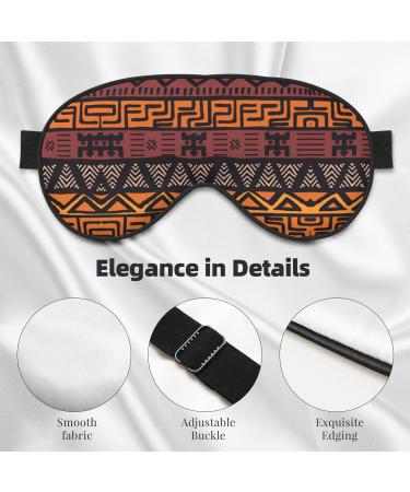 African Mud Cloth Tribal Print Eye Mask | Unisex Soft Comfort Sleep Shade for Travel Yoga & Shift Work - Buy Online on GoSupps.com