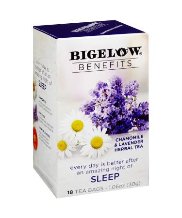 Bigelow Benefits Sleep Chamomile & Lavender Herbal Tea 18 Tea Bags 1.06 oz (30 g)