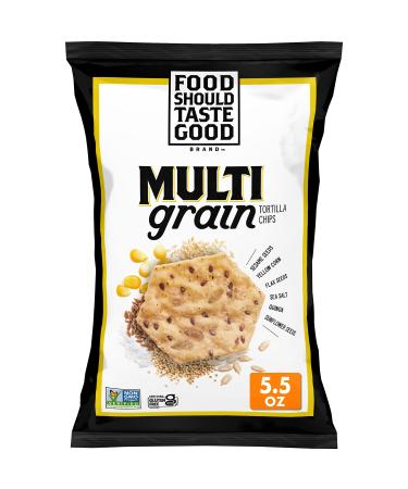 Food Should Taste Good Tortilla Chips, Multigrain, Gluten Free, 5.5 oz (Pack of 12)