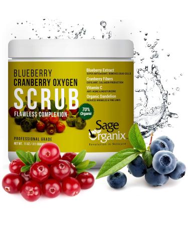 Blueberry Cranberry Oxygen Scrub - Exfoliating Body Scrub for Glowing Skin | Shop Internationally - Buy Online on GoSupps.com