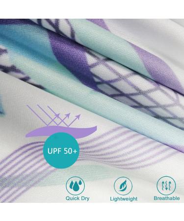 VooFly Men's UV Protection Long Sleeve Shirt | UPF 50+ Rashguard for Outdoor Sports & Swimming - White Violet - Buy Online on GoSupps.com