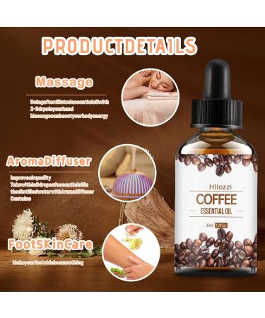 Znnhnn Coffee oil Coffee oil against wrinkles Pure essential coffee oil for aromatherapy Coffee oil cosmetics for skin and hair care Moisturizing rejuvenating and firming oil 30 ml - Buy Online on GoSupps.com