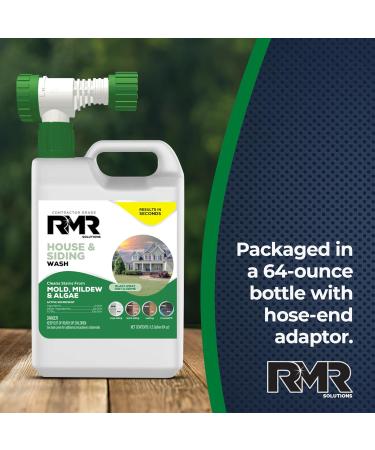 RMR House and Siding Wash - Commercial-Grade Stain Remover for Mold Mildew & Algae | 64 oz with Hose-End Adapter - International Shipping Available - Buy Online on GoSupps.com