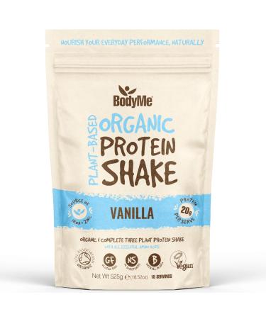 Bodyme Bio-Vegan protein powder (525 g) vanilla-20 g complete protein-vegetable nutrition shake-gluten-free soybreis milk and lactose-free free of sweeteners rich in fiber vanilla 525 g