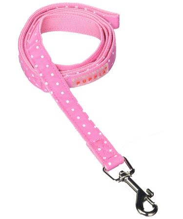 Puppia Dotty dog leash large pink rose L