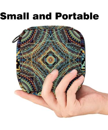 Portable Women s Binding-Up Bags | Menstrual Cup & Pad Bags for Teens | Boho Mandala & Flower Pattern - Buy Online on GoSupps.com