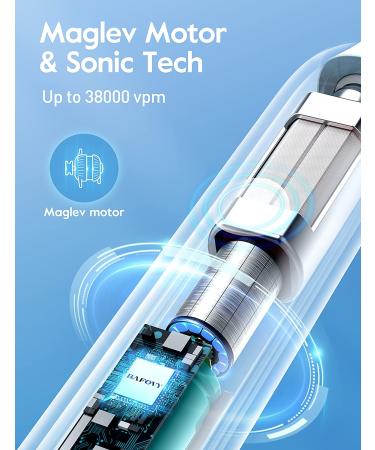 Sonic Electric Toothbrush for Adults and Kids - BAFOVY Rechargeable Power Toothbrush with 6 Brush Heads, 5 Modes, Smart Timer, Fast Charging (Pink) - Buy Online on GoSupps.com