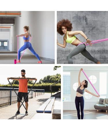 Imoebel Fitness Band Set | Long Resistance Tapes for Strength Training CrossFit Yoga - 3 Colors (Gray/Pink/Black) | Non-Wound Pull-Up Bands for Home Workout - Buy Online on GoSupps.com