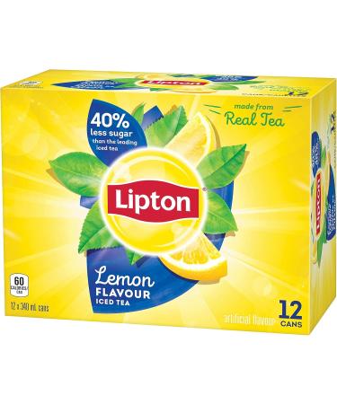 Lipton Lemon Iced Tea 340 ml Cans 12 Pack - Buy Online on GoSupps.com