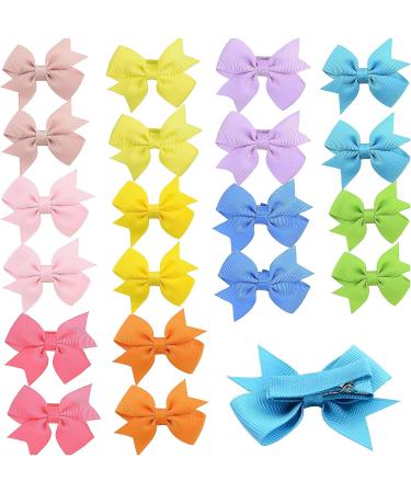 BJAINGEXK 20PCS 2-inch baby hair clip Bow Hair clip Girls Grosgrain Ribbon Fully Lined Baby hair Clip Accessory Girls Toddler Little Girls Hair clip (10 colors) - Buy Online on GoSupps.com