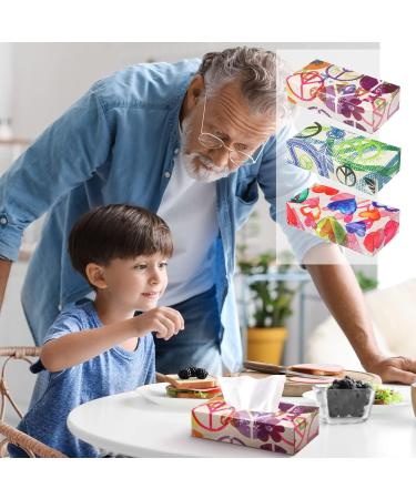 12 Pack 2 Ply Peace and Love Facial Tissue Boxes - Soft & Disposable - 1560 Sheets - For Car, Household, Kitchen, School & Bathroom - Buy Online on GoSupps.com