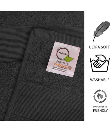 Softolle 100% Cotton Luxury Bath Sheets - Set of 2 - 600 GSM - Eco-Friendly & Highly Absorbent - Oeko-Tex Certified - 35 x 70 Inches - Grey - Buy Online on GoSupps.com