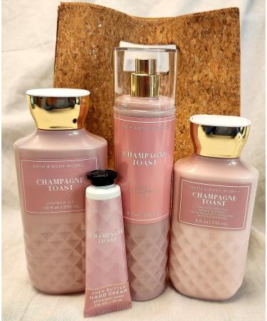 Bath and Body Works Champagne Toast Body Care 4 Piece Gift Set + Gift Bag - Fragrance Mist, Shower Gel, Lotion, Hand Cream - Buy Online on GoSupps.com