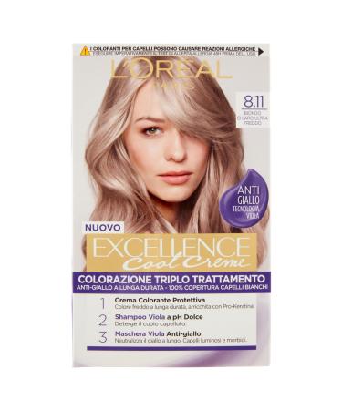 L'Oreal Paris L'Or al Paris Excellence Cool Creams Covers White Hair Rich Colour with Cold Tones 8.11