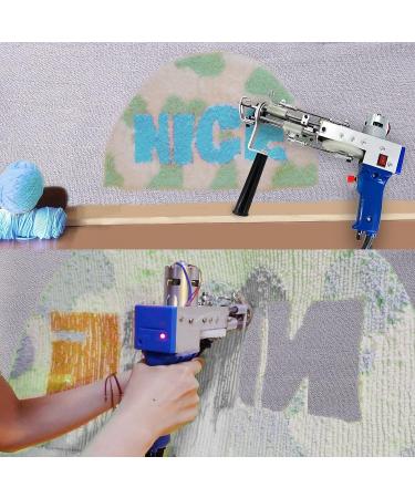 GBgeffy 2 in 1 Dual-Use Tufting Gun Kit - High Speed Rug Tufting Gun, Adjustable Stitches and Pile Height, Blue Color - Buy Online on GoSupps.com