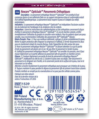 Buy 3M Nexcare 1539 Regular Opticlude Orthoptic Eye Patch - 20 Pieces | Best International Shipping - Buy Online on GoSupps.com