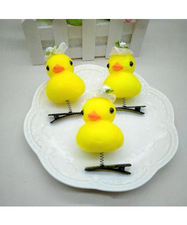 Duck Shaped Hairpin - Duck Plush Hair Clips Hairpin Pins Yellow Duckling Hair Clip Hair Accessories for Girls Women - Buy Online on GoSupps.com