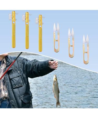 3-Piece Fishing Knot Tying Tool Set with U-Shaped Scissors - Portable Fast Supplies for Nail, Hook, and Loop Knots - Buy Online on GoSupps.com