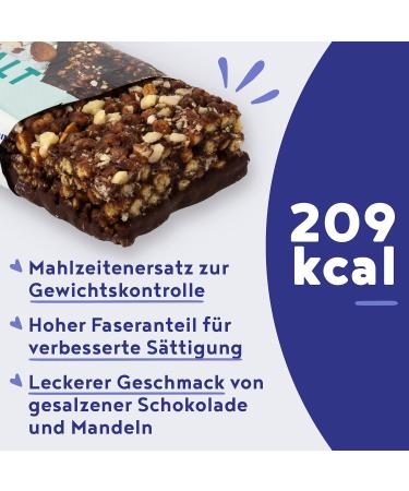 All vo One Meal Bar - Salted Almonds - 20 Low-Calorie Protein Bars for Weight Loss & Control - High Fiber & Vitamins - Buy Online on GoSupps.com