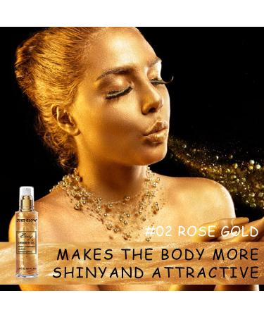 Shimmer Body Oil - Waterproof Liquid Luminizer for Face & Body | Gold Glow Illuminator & Moisturizer | Highlighter Makeup (1 Count - Buy Online on GoSupps.com