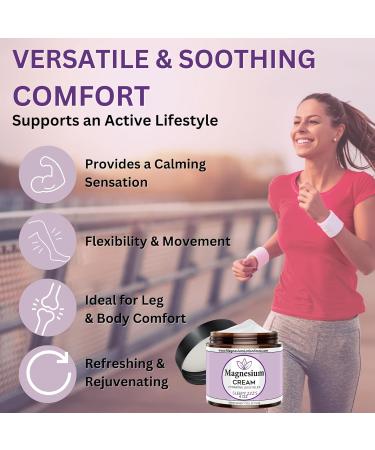 Magnesium Cream with Sleepy Zzz s Essential Oil Scent Topical Cream for Sleep Leg Cramps & Pain Muscle Relaxation Calm Moisturizing Supplement with Coconut Oil Shea Butter Aloe 4 oz USA Made Sleepy Zzz's Essential O  - Buy Online on GoSupps.com