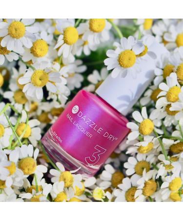 Dazzle Dry Nail Mini Lacquer - Beloved Hot Pink Shimmer (0.17 oz) | Semi-Sheer 5 Manicures - Buy Online on GoSupps.com