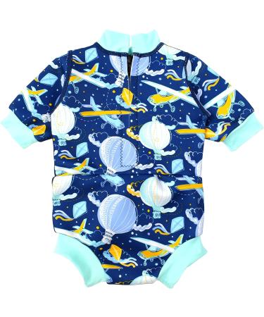 Splash About Happy Nappy Wetsuit & Reusable Swim Nappy | Up in the Air | 6-14 Months - Buy Online on GoSupps.com