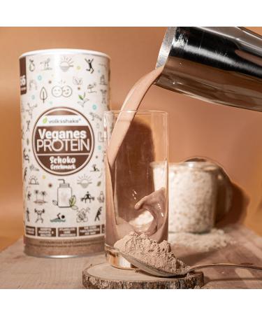 Vegan Protein Chocolate 1000g | 12 Plant-Based Protein Sources | Soy & Gluten-Free | Premium Quality from Lake Constance Germany - Buy Online on GoSupps.com