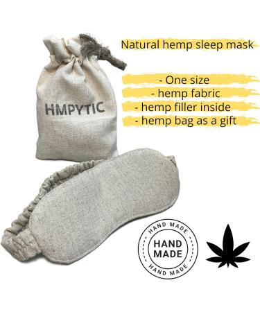 Hemp Sleep Mask | Comfortable Eye Mask for Men & Women | Perfect Light Blocking Blindfold for Travel & Sleep - Buy Online on GoSupps.com