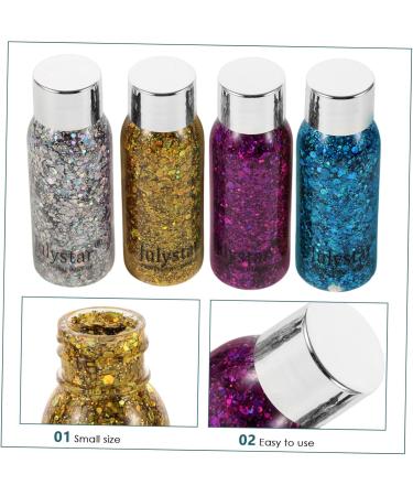 Mikinona 4pcs Set Colorful Eye Shadow Body Glitter Gel Halloween Makeup Glitter Face Glitter Liquid - Buy Online on GoSupps.com