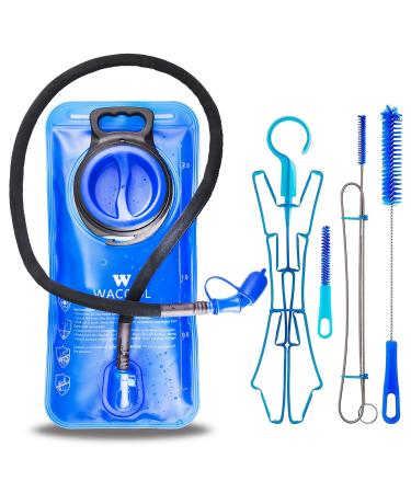 WACOOL 2L 2Liter 70oz BPA Free PEVA Hydration Pack Bladder Leak-Proof Water Reservoir Hydration Bladder With Cleaning Kit