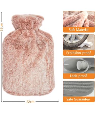 Alles Gute 2.0L Hot Water Bottle with Cover - Hot Compress for Pain Relief, Menstrual Cramps - Cold Therapy - Great Gift for Women, Seniors, Children (Rose) - Buy Online on GoSupps.com